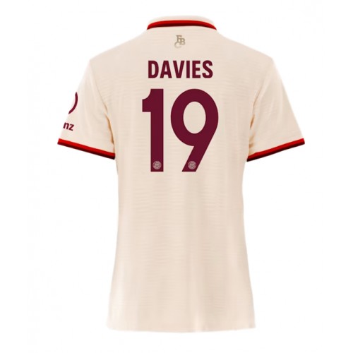 Fotballdrakt Dame Bayern Munich Alphonso Davies #19 Tredjedrakt 2024-25 Kortermet